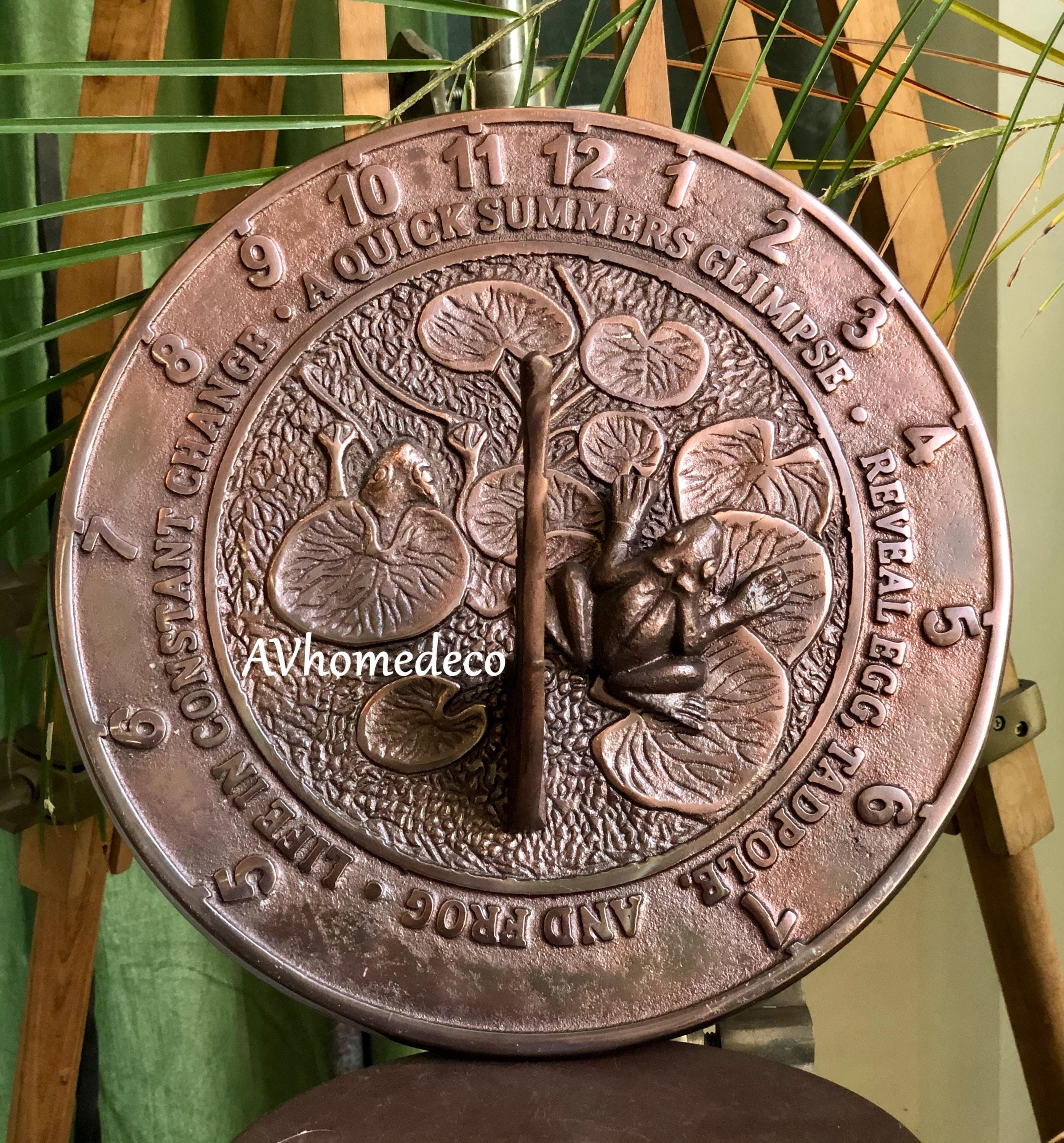Frog Brass Garden Sundial Vintage Style view 4