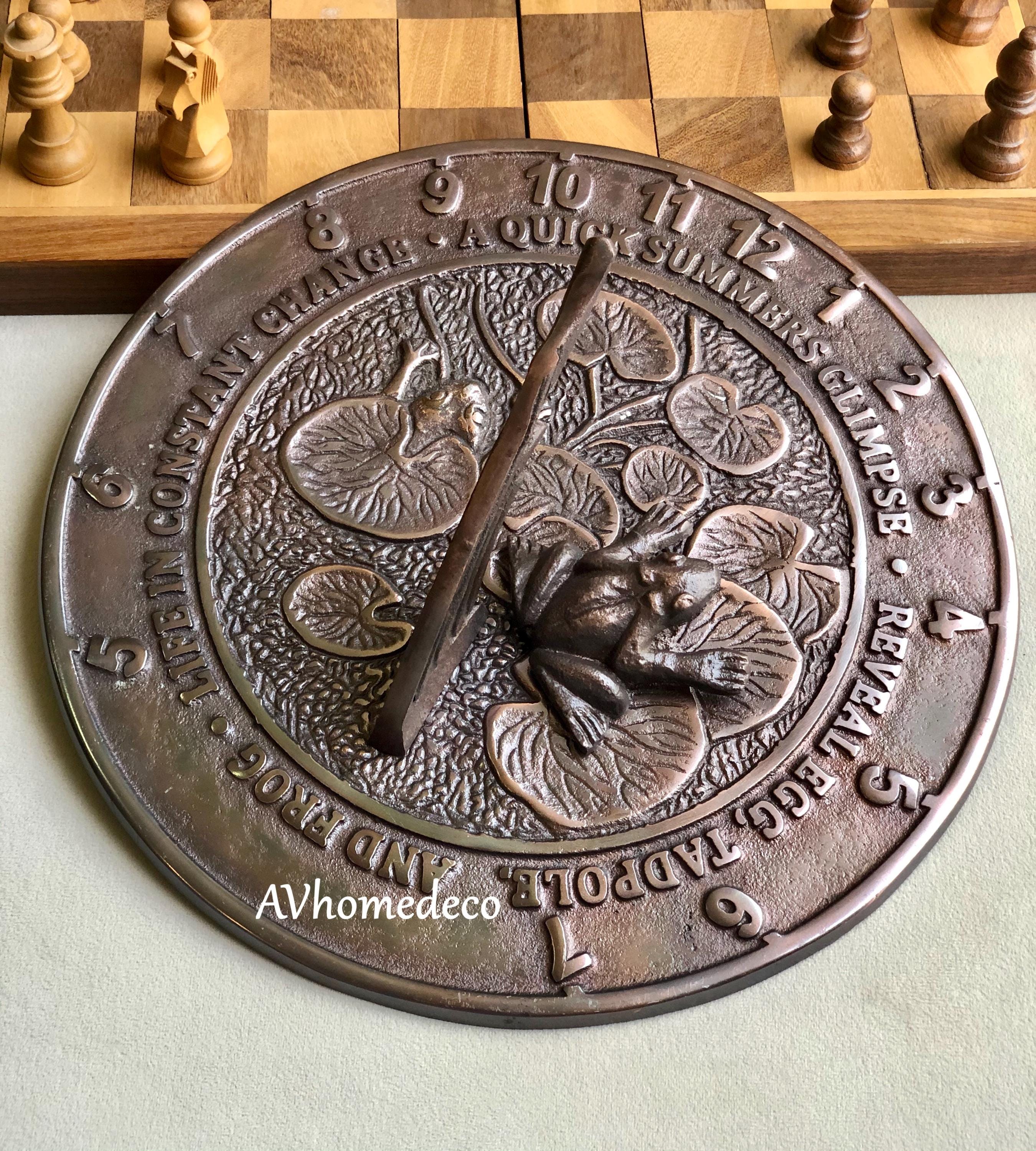 Frog Brass Garden Sundial Vintage Style view 6