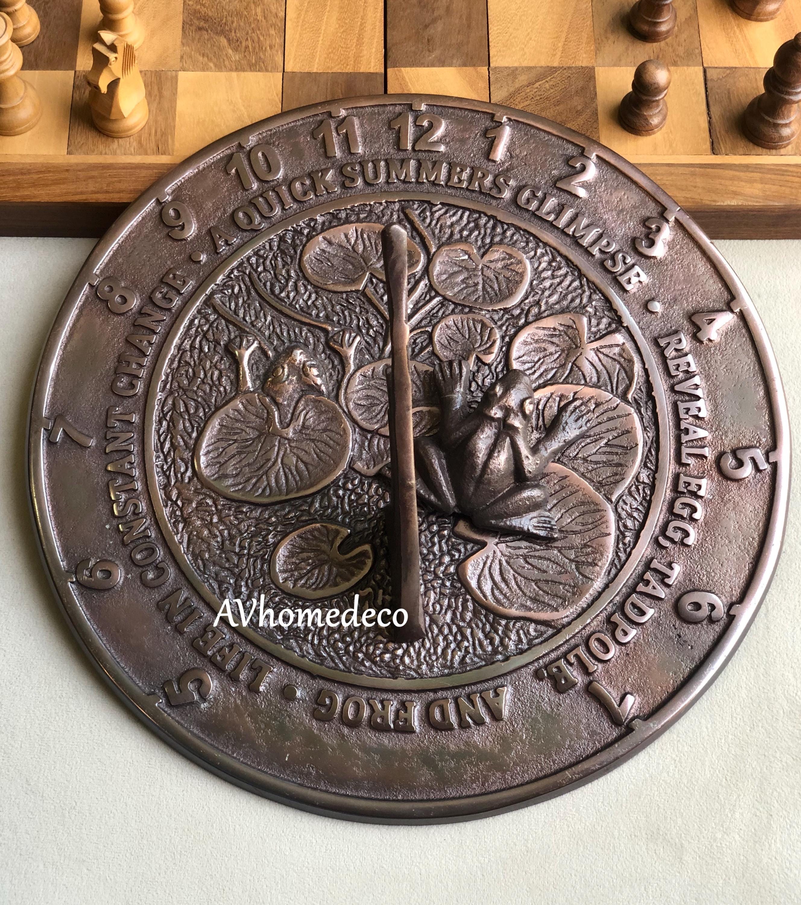 Frog Brass Garden Sundial Vintage Style view 8