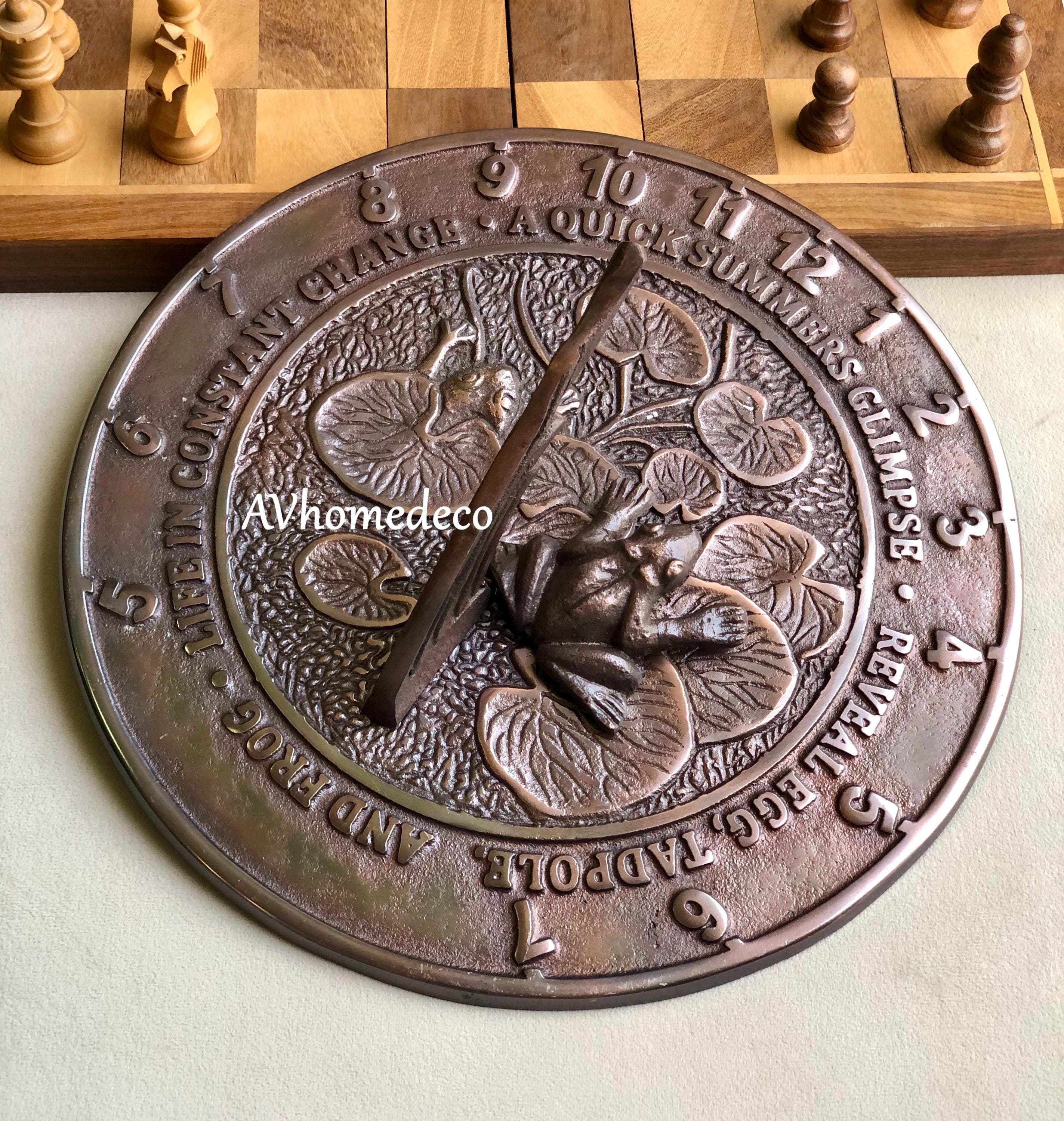 Frog Brass Garden Sundial Vintage Style view 10