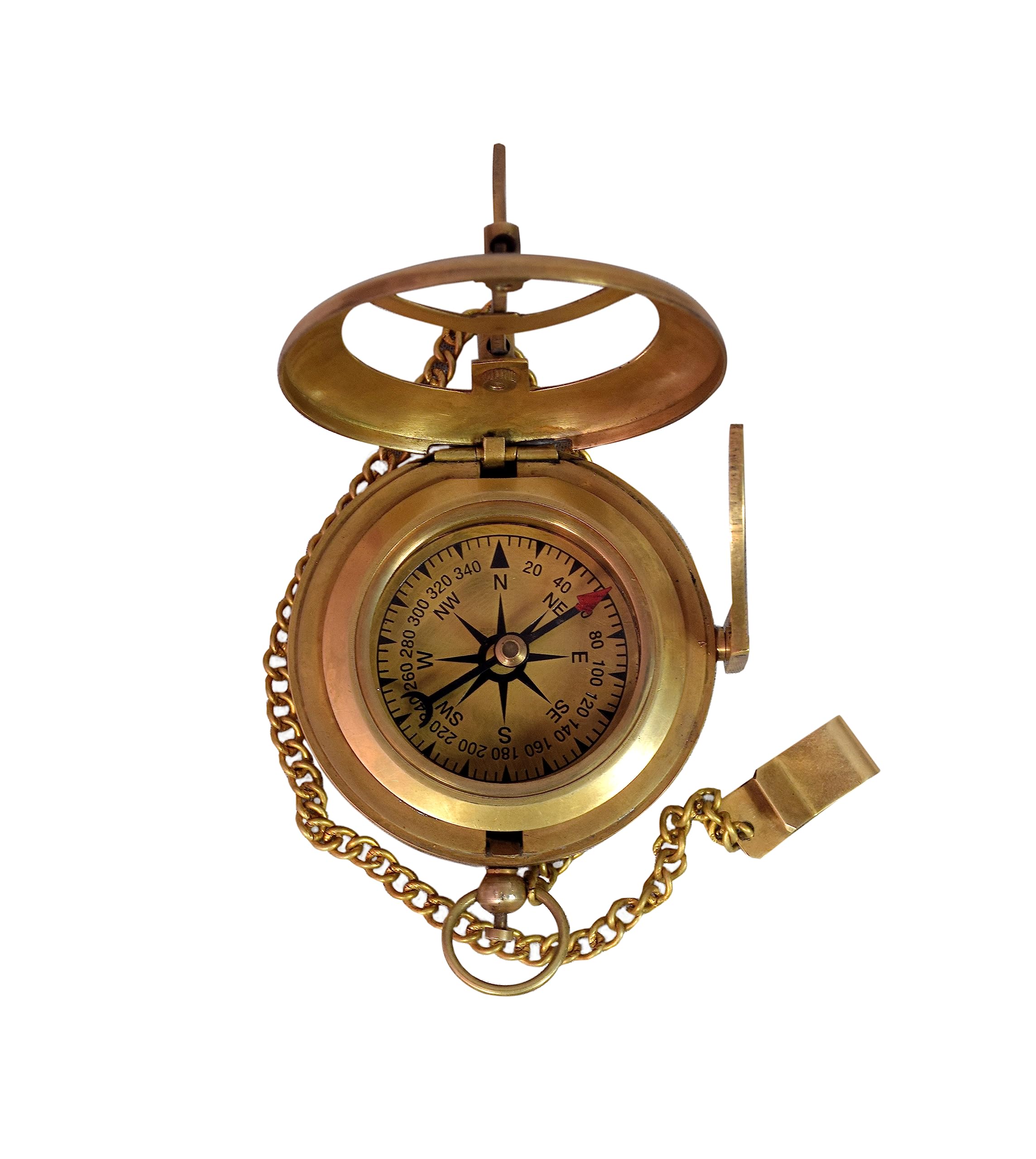 Antique Brass Sundial Compass with Presentation Box view 10