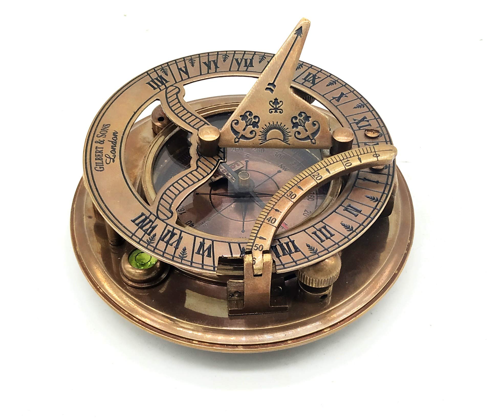 Antique Brass Sundial Compass with Presentation Box view 4
