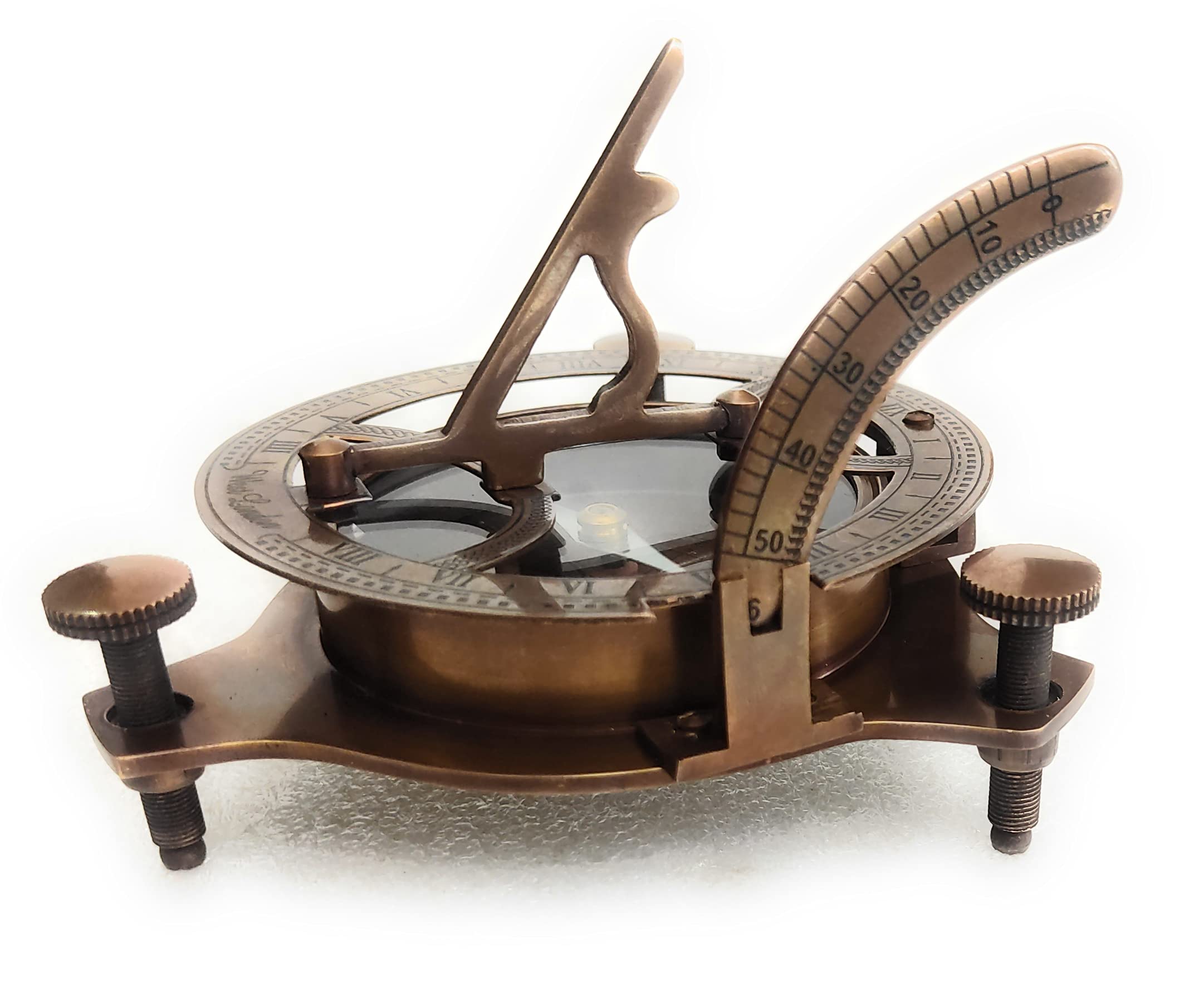 Antique Brass Sundial Compass with Presentation Box view 4