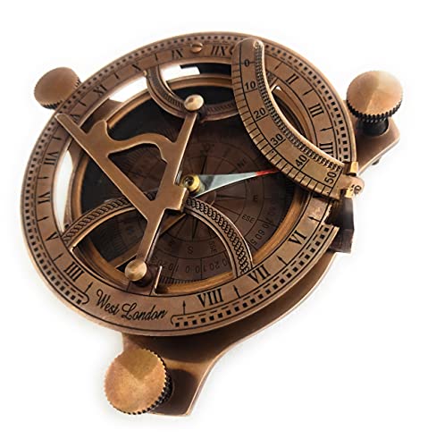 Antique Brass Sundial Compass with Presentation Box view 9