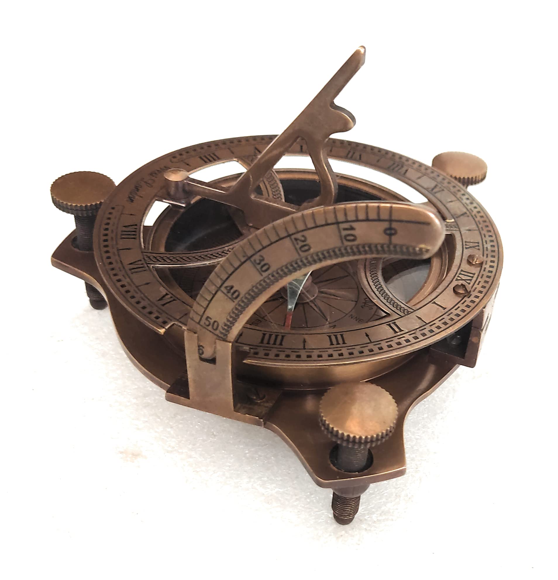 Antique Brass Sundial Compass with Presentation Box view 10