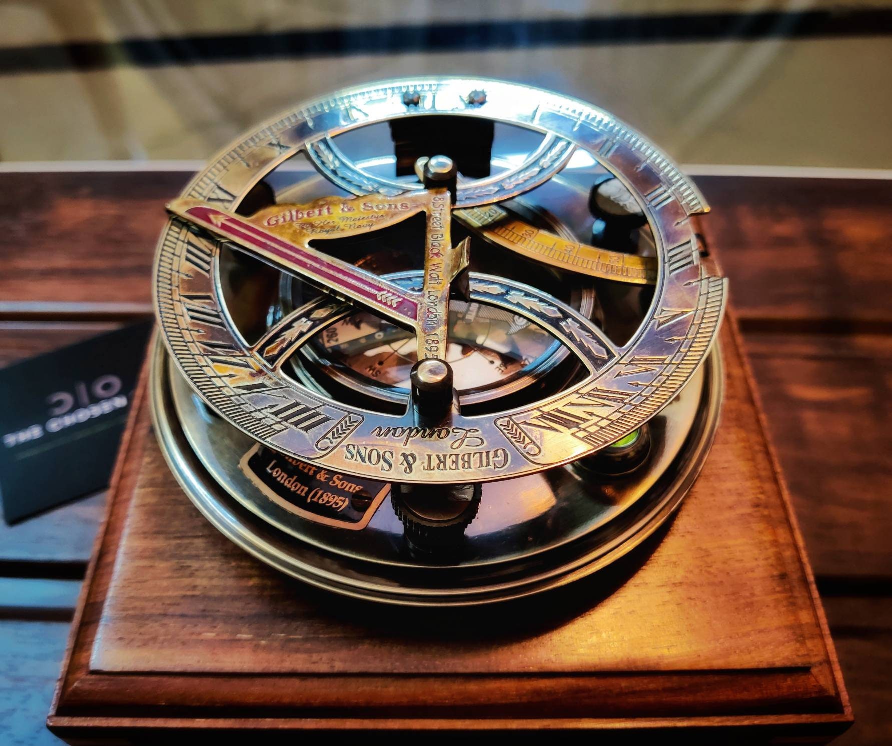 Antique Brass Sundial Compass with Presentation Box view 8