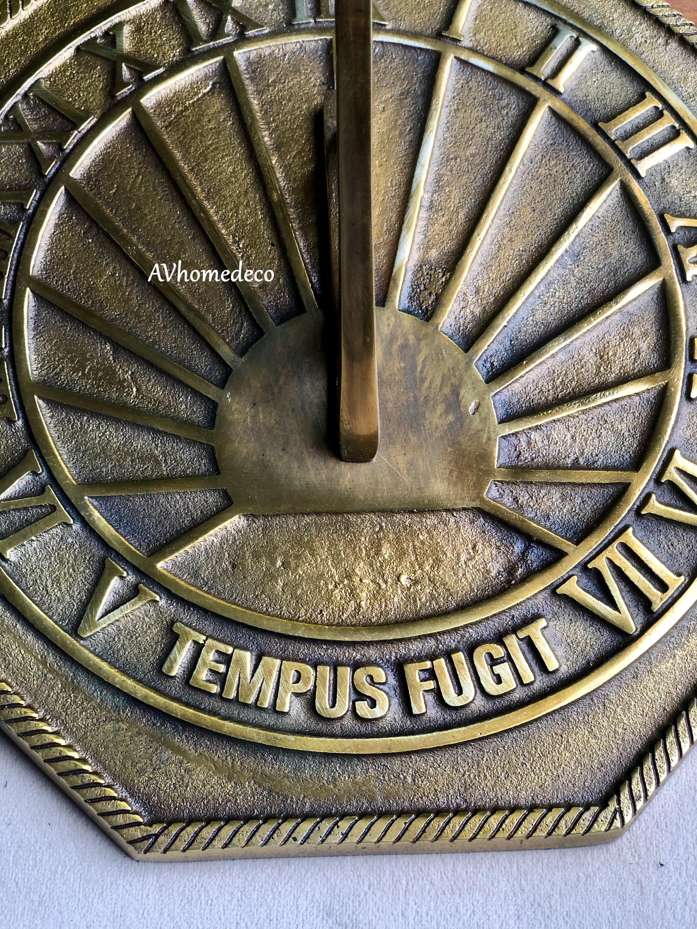 Octagonal Brass Garden Sundial Outdoor view 9