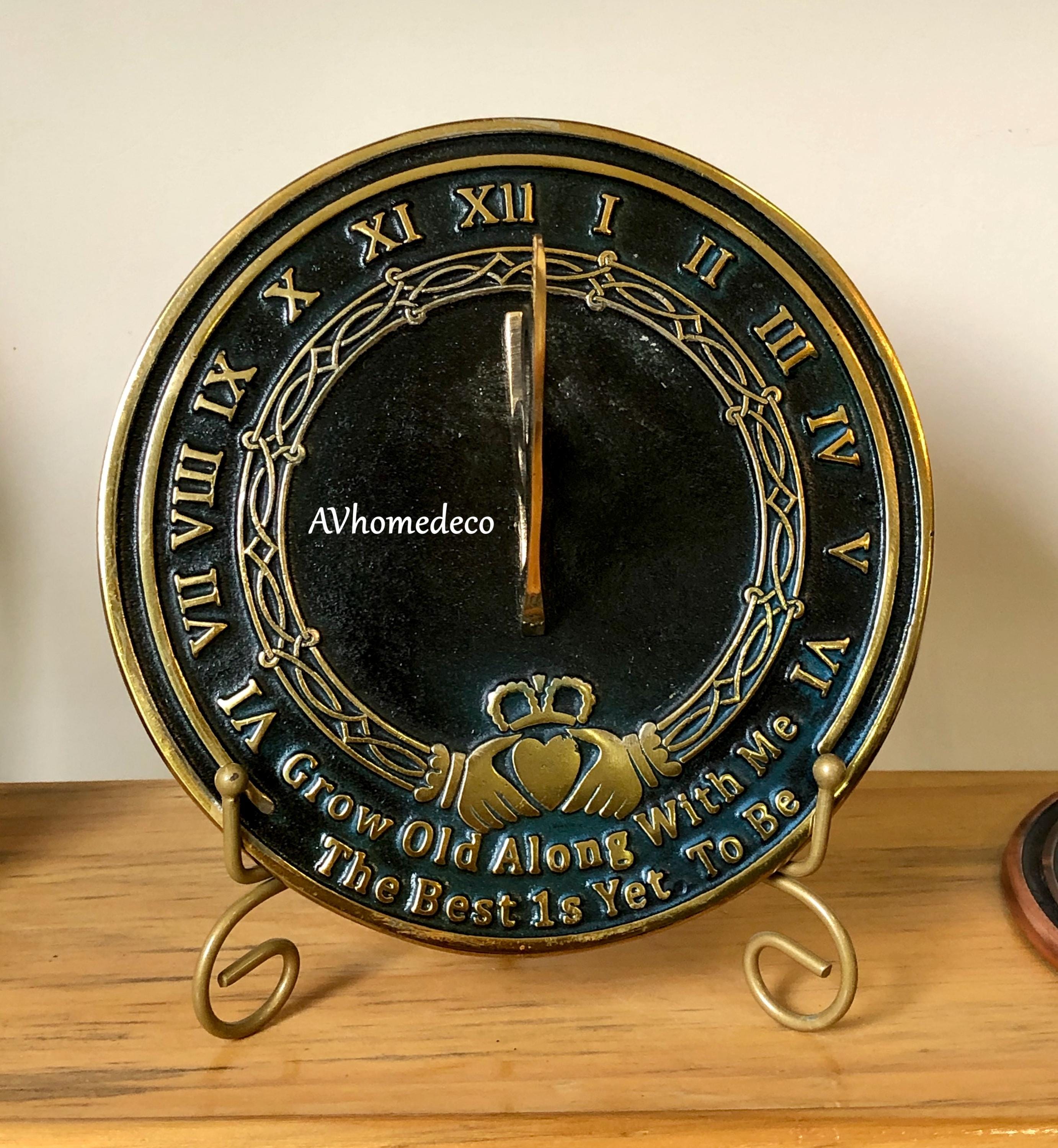 Engraved Brass Garden Sundial Wedding Gift view 2
