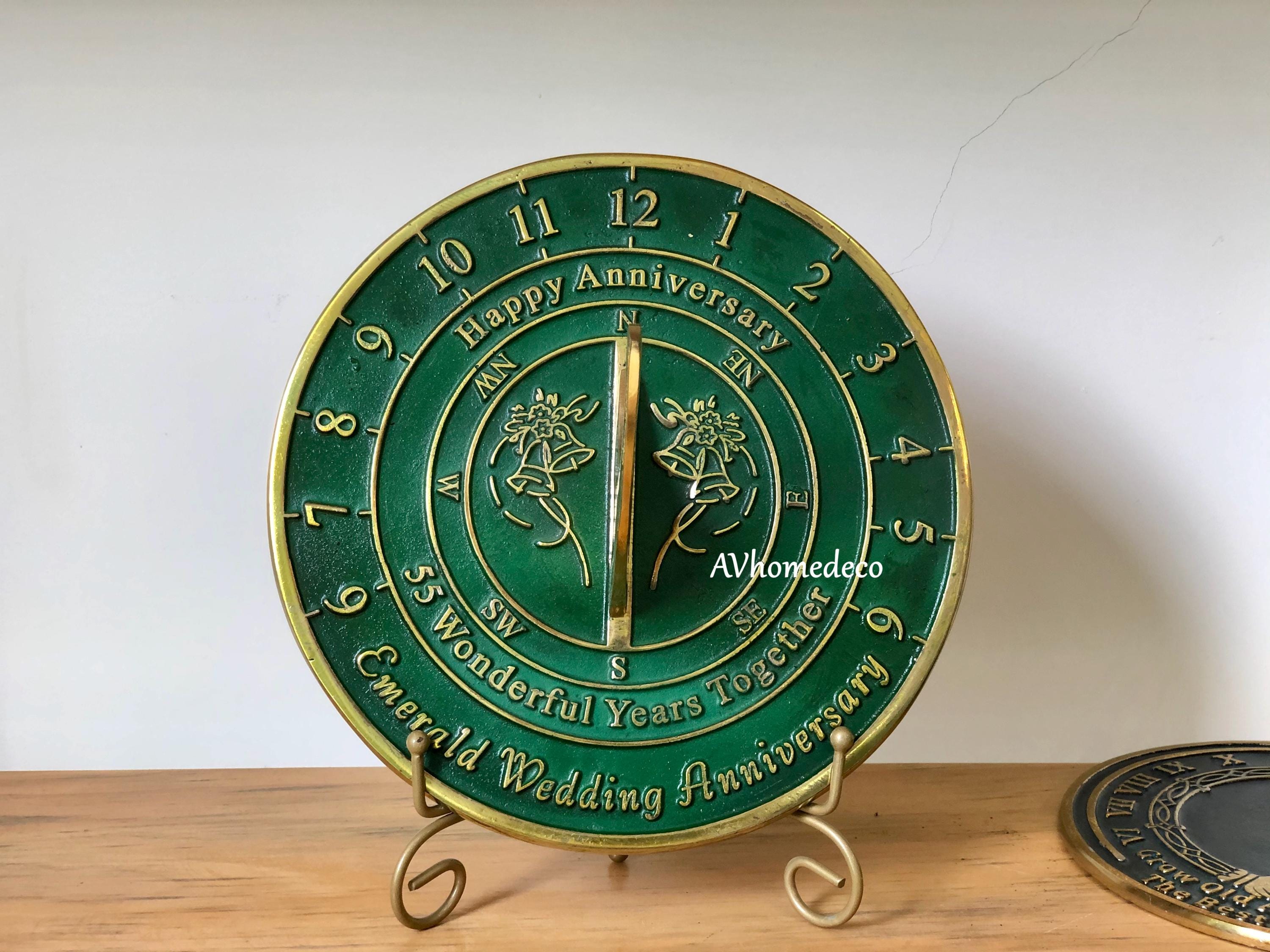 Anniversary Engraved Brass Garden Sundial view 3