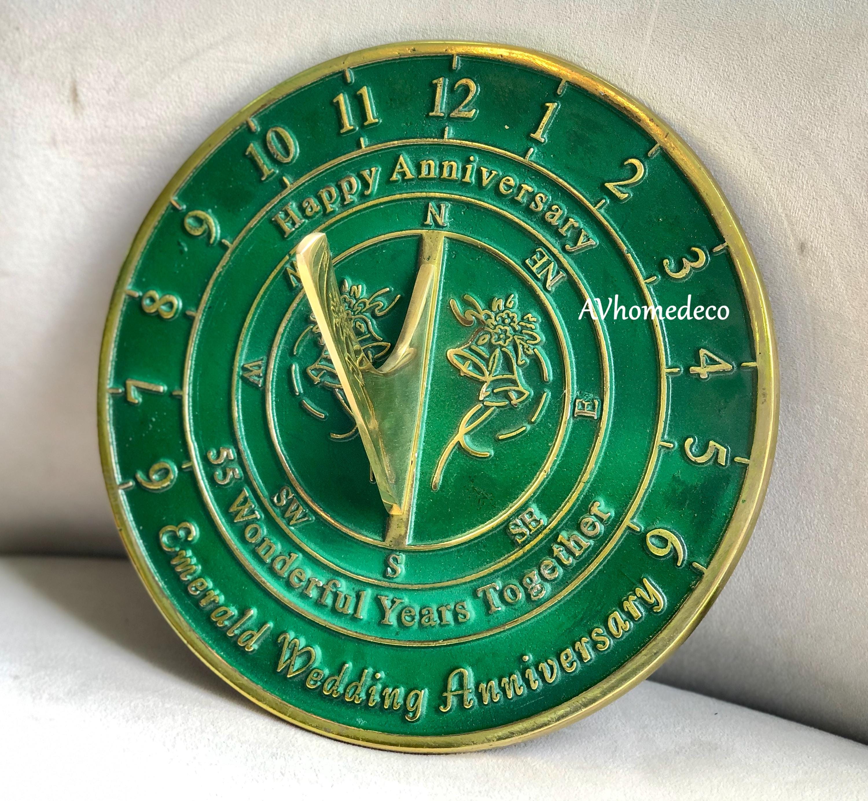 Anniversary Engraved Brass Garden Sundial view 7