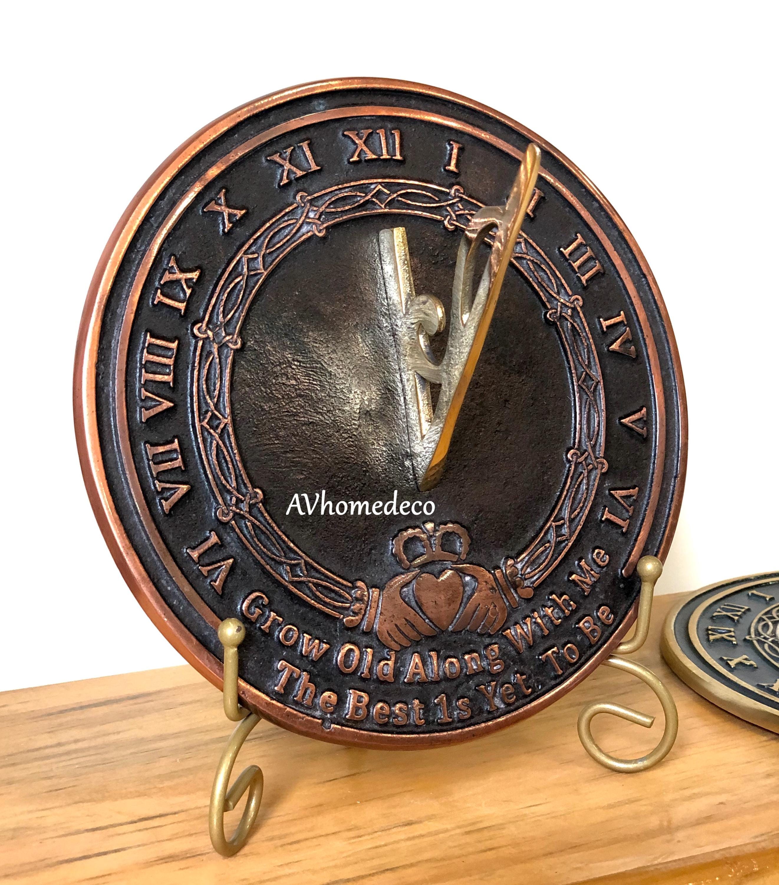 Engraved Brass Garden Sundial Couple Gift view 2