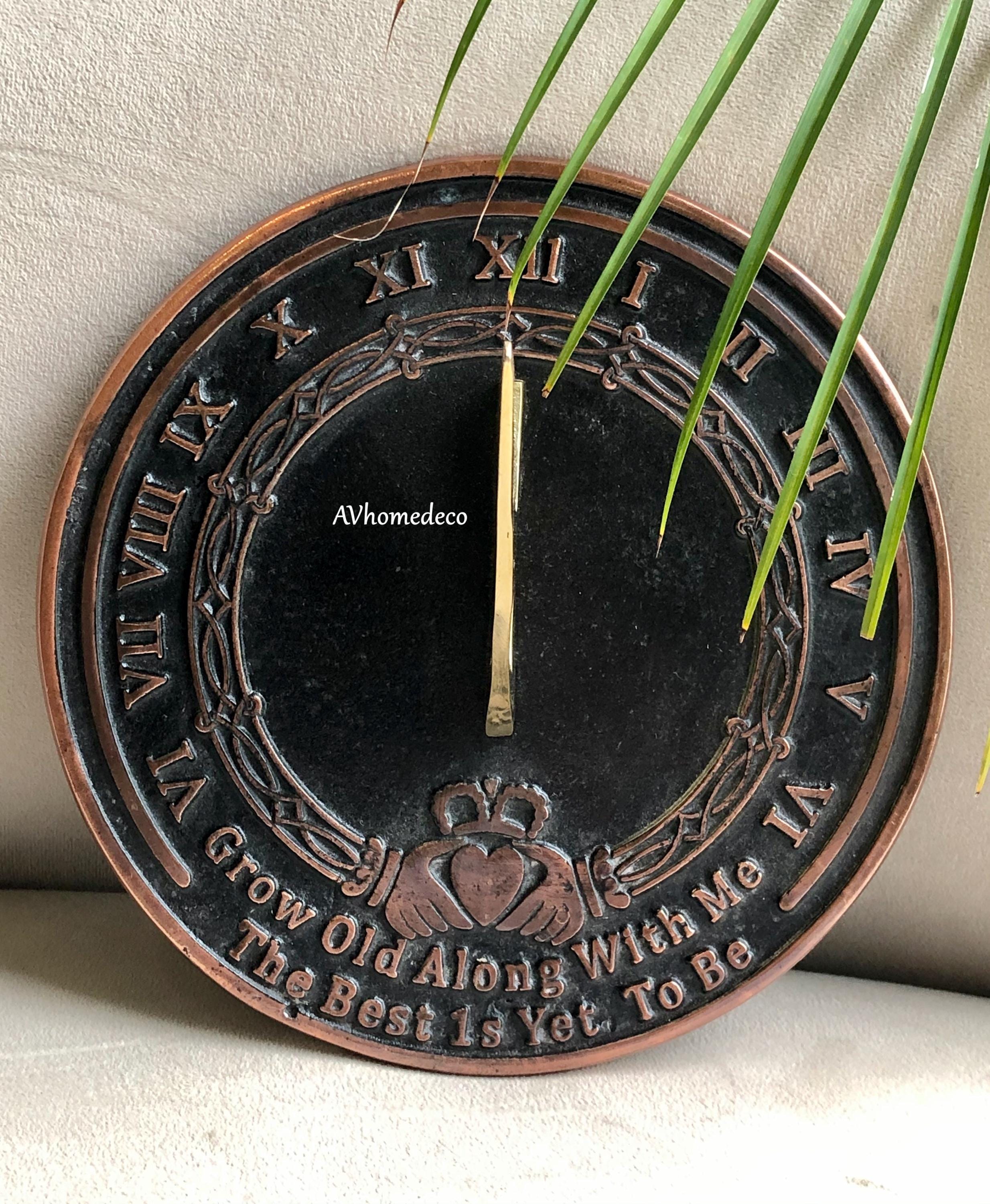 Engraved Brass Garden Sundial Couple Gift view 5