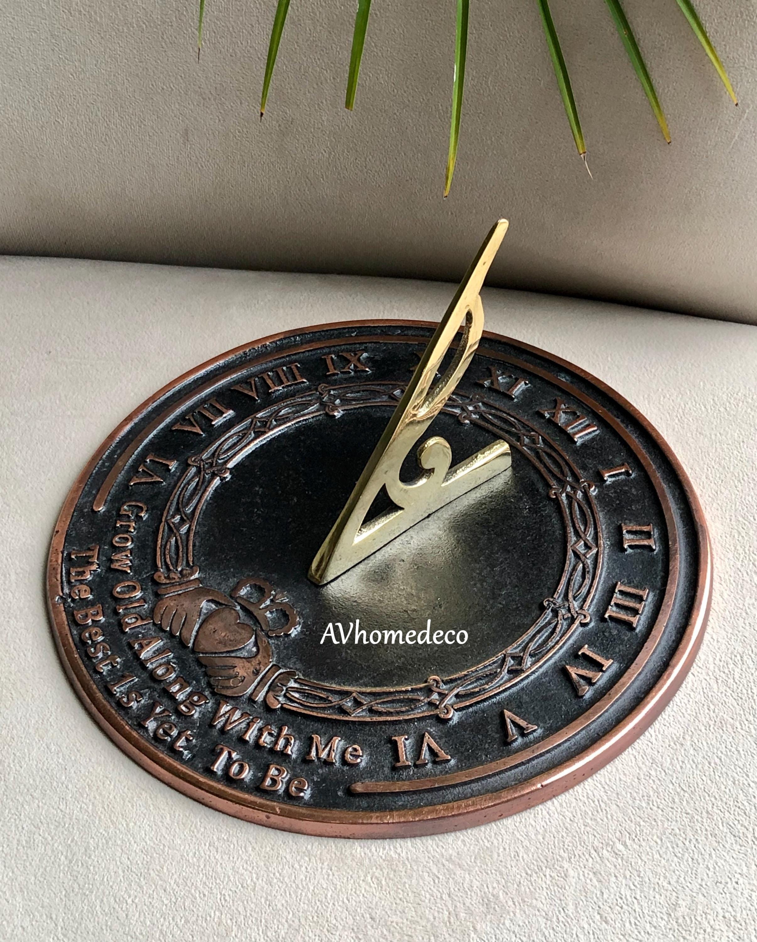 Engraved Brass Garden Sundial Couple Gift view 6