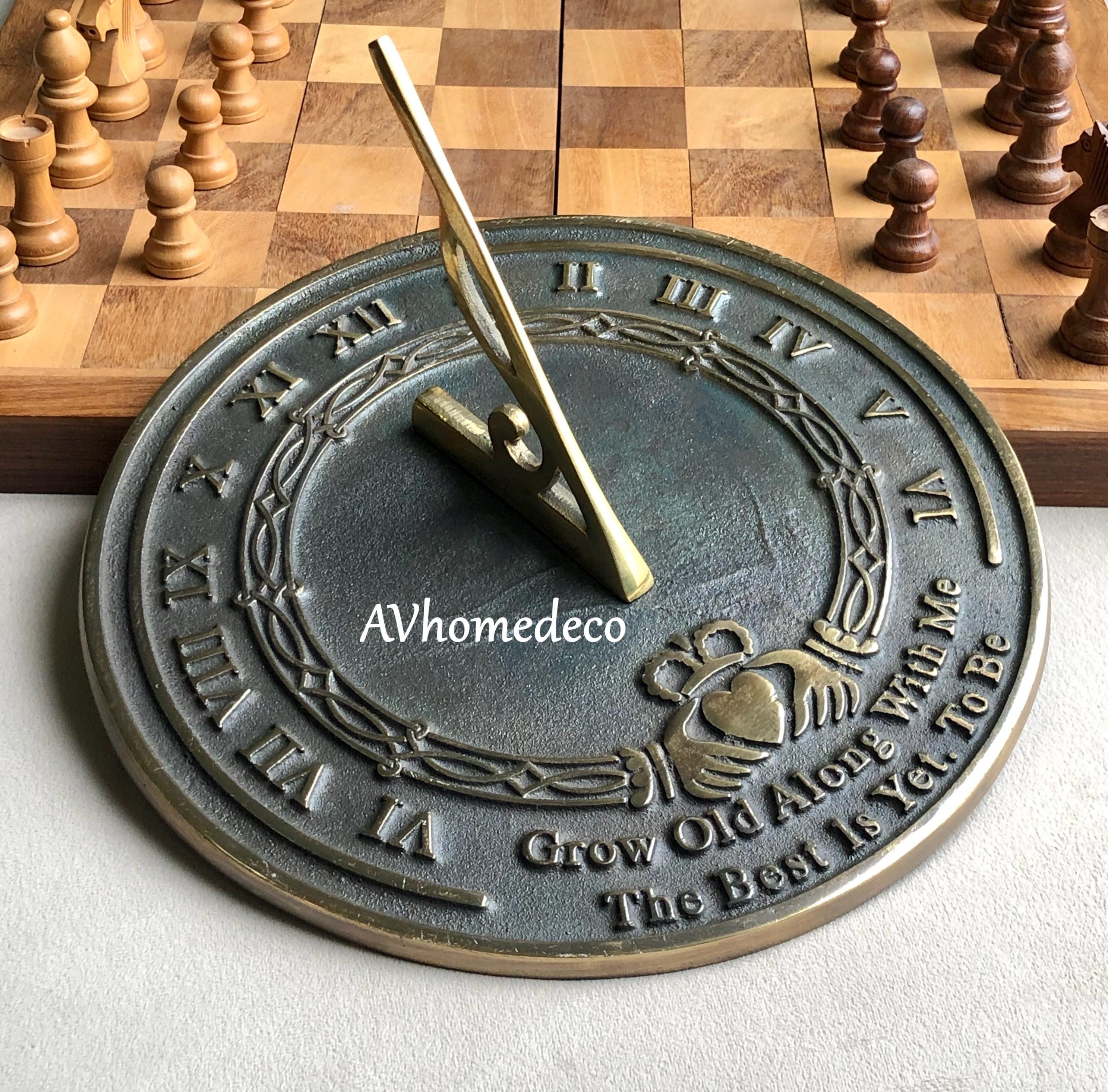 Engraved Anniversary Brass Garden Sundial view 5
