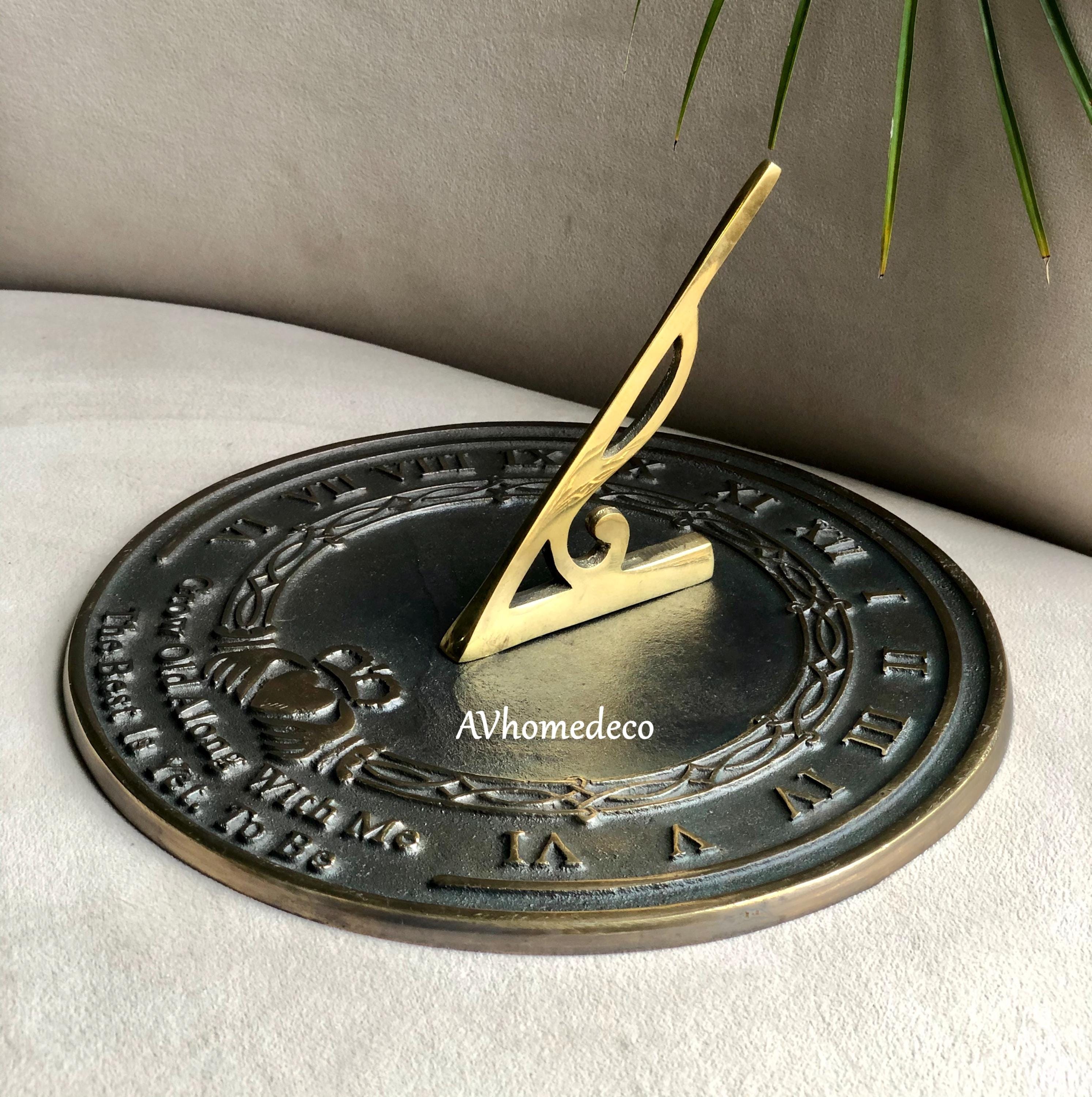 Engraved Anniversary Brass Garden Sundial view 9
