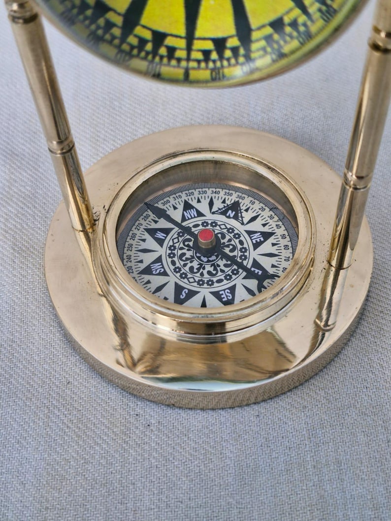 Vintage Brass Desk Clock, Victoria London 1876 Dial view 7