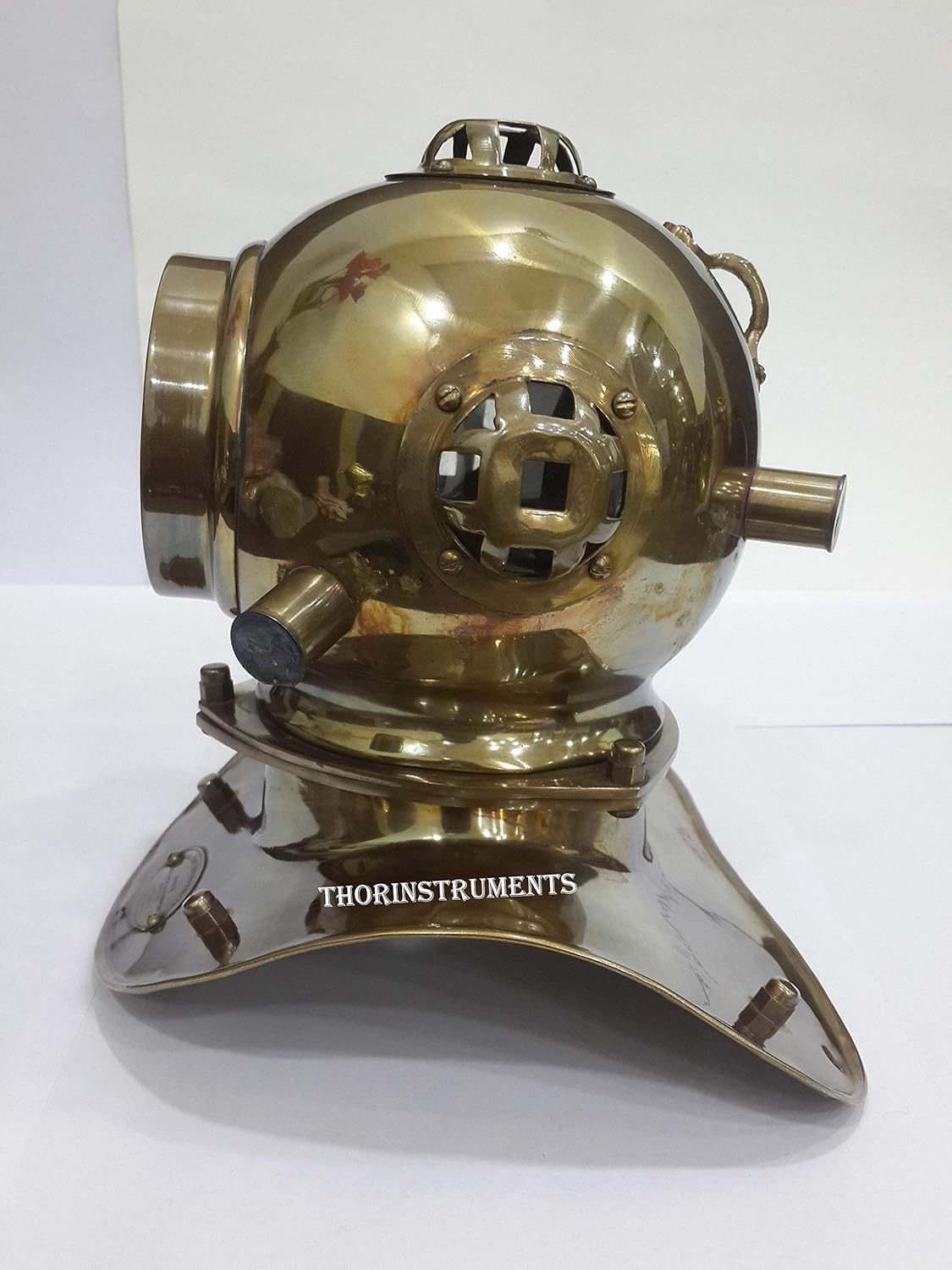 Diving Helmet Style Brass Desk Clock view 5