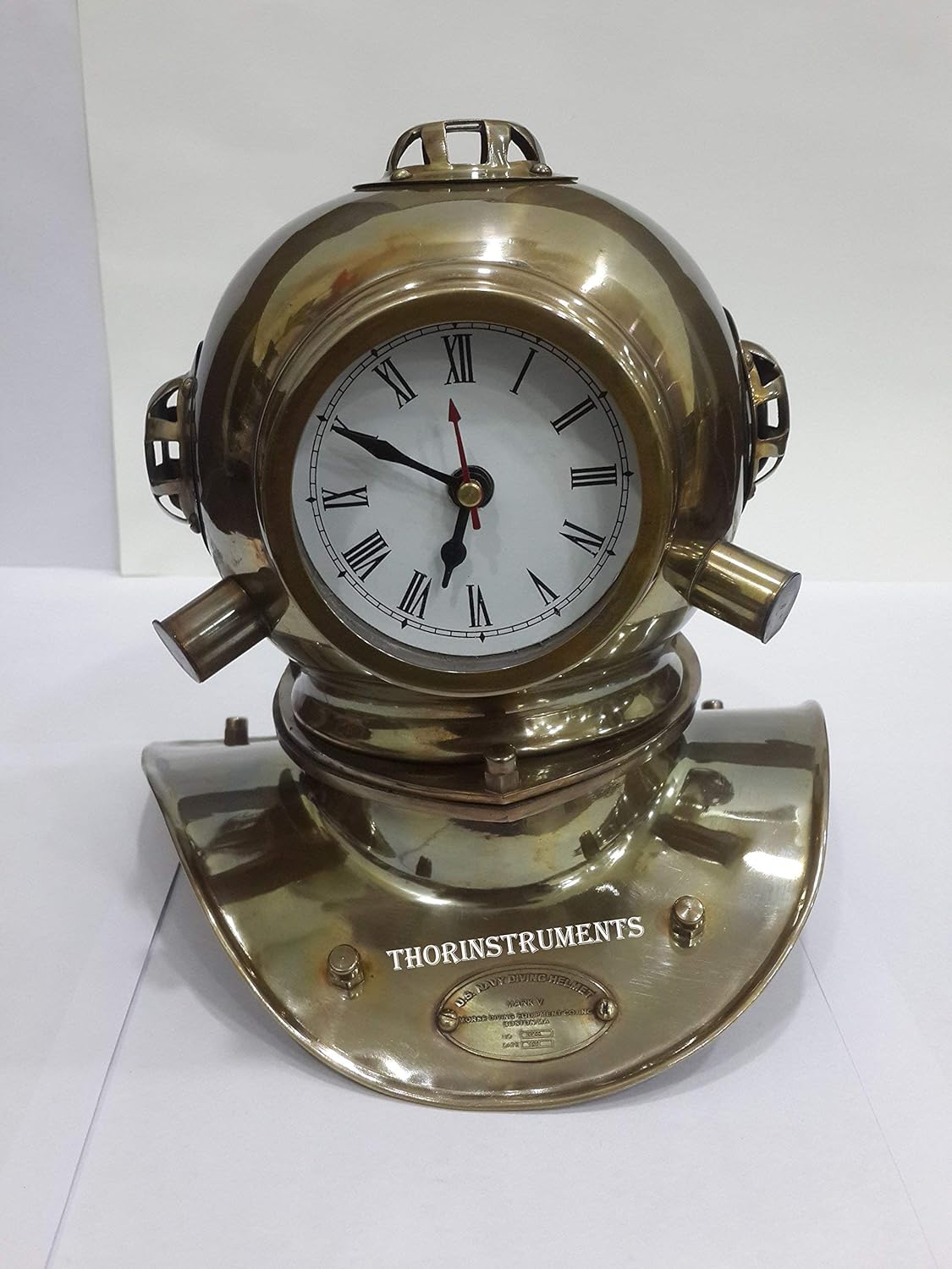 Diving Helmet Style Brass Desk Clock view 6