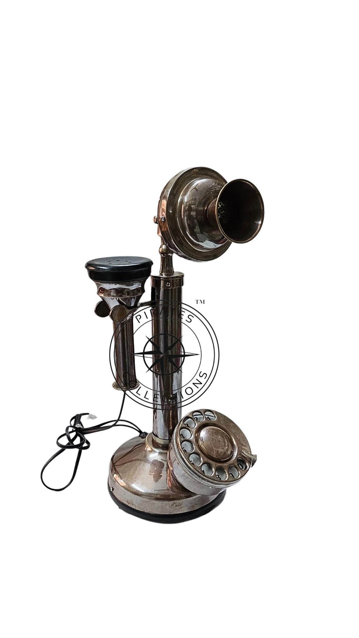 Brass Candlestick Rotary Dial Telephone — Classic view 6