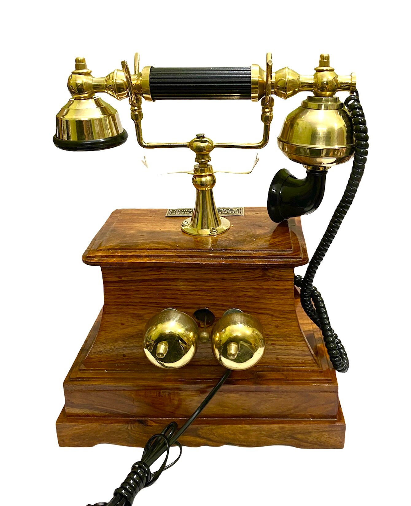 Wooden Maharaja Rotary Telephone with Storage Drawer view 5