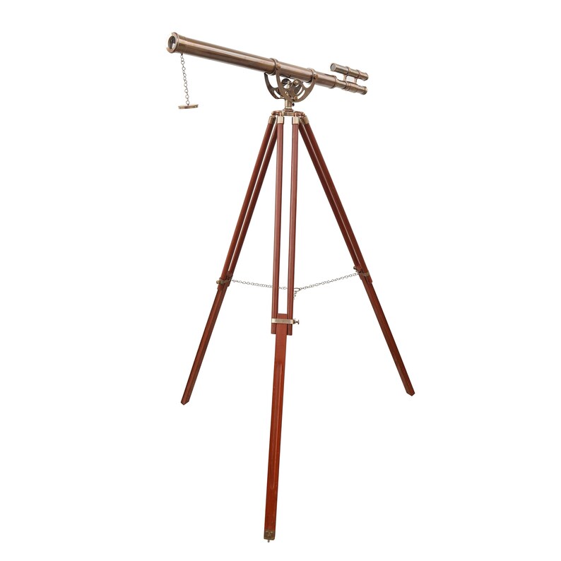 Double Barrel Brass Floor Standing Telescope 60" with No Case view 11