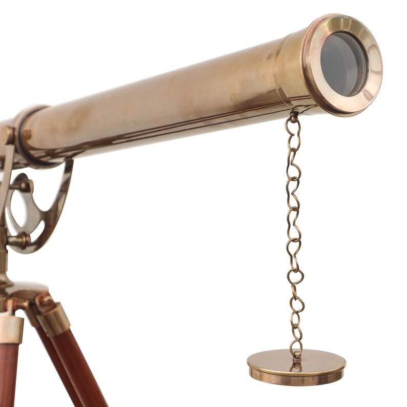 Double Barrel Brass Floor Standing Telescope 60" with No Case view 12