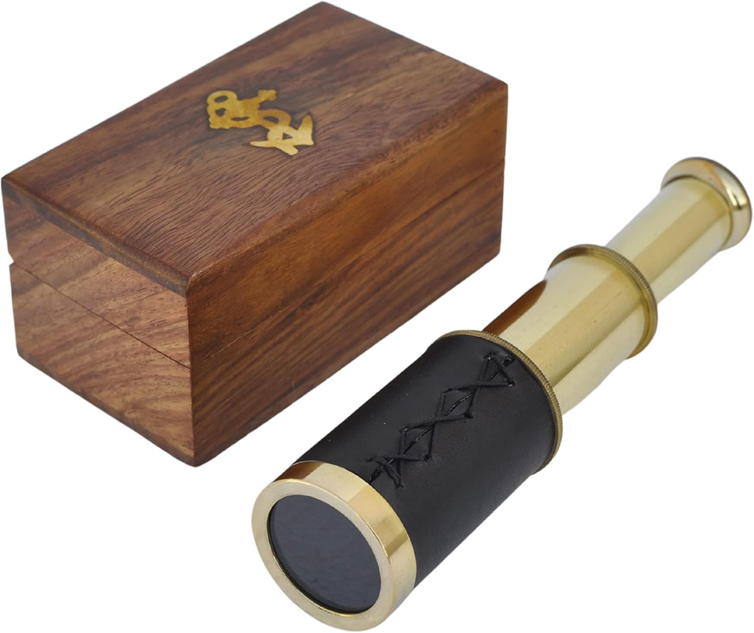 Brass Spyglass Telescope 6" for Kids view 10