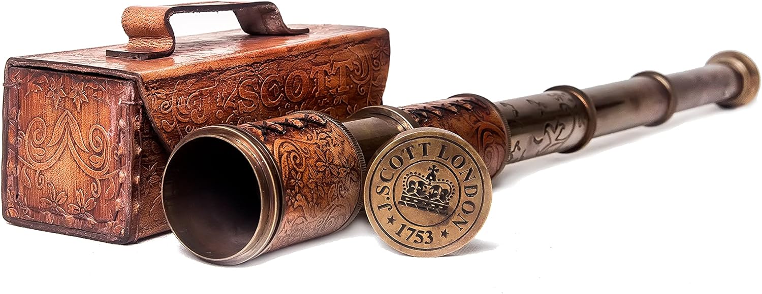 Brass Spyglass Telescope 17.5" with Wooden Box view 11