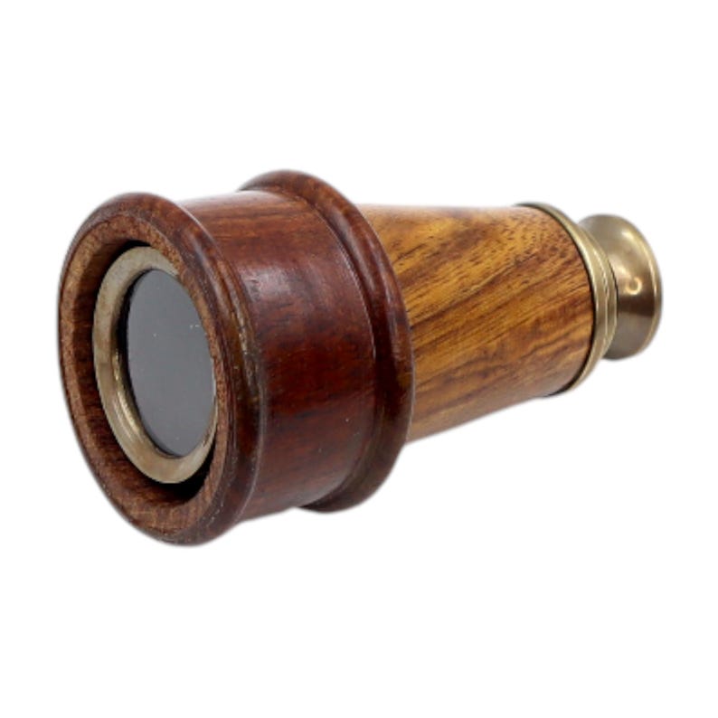 Brass Spyglass Telescope 7" with Black Wooden Box view 5