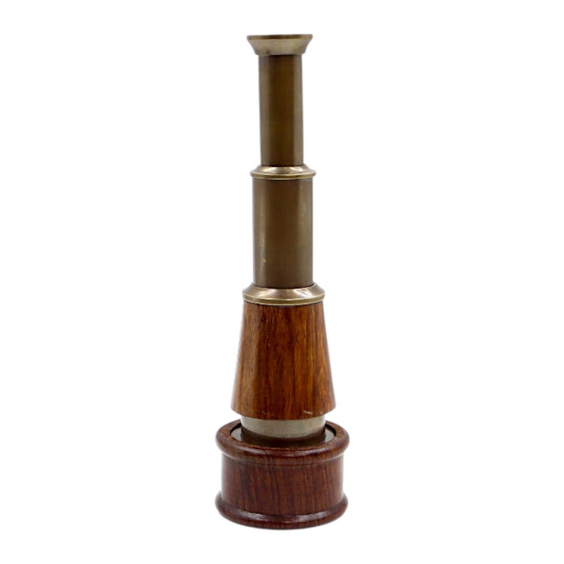 Brass Spyglass Telescope 7" with Black Wooden Box view 8