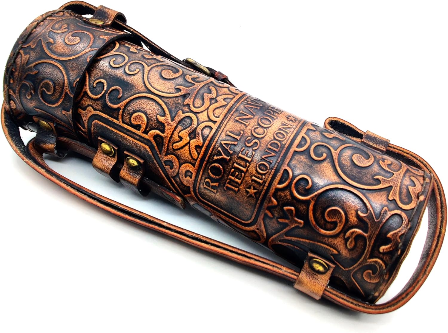 Brass Spyglass Telescope 17" with Leather Case view 9