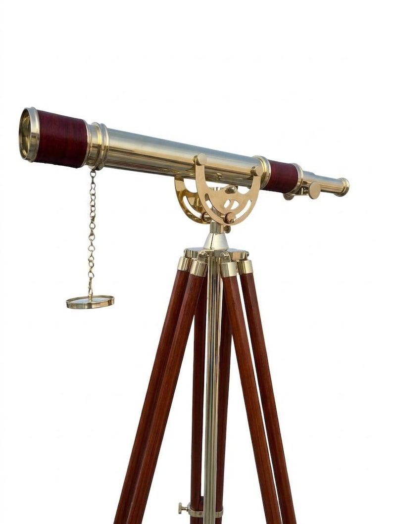 Brass Floor Standing Telescope 50" with Wooden Tripod view 20