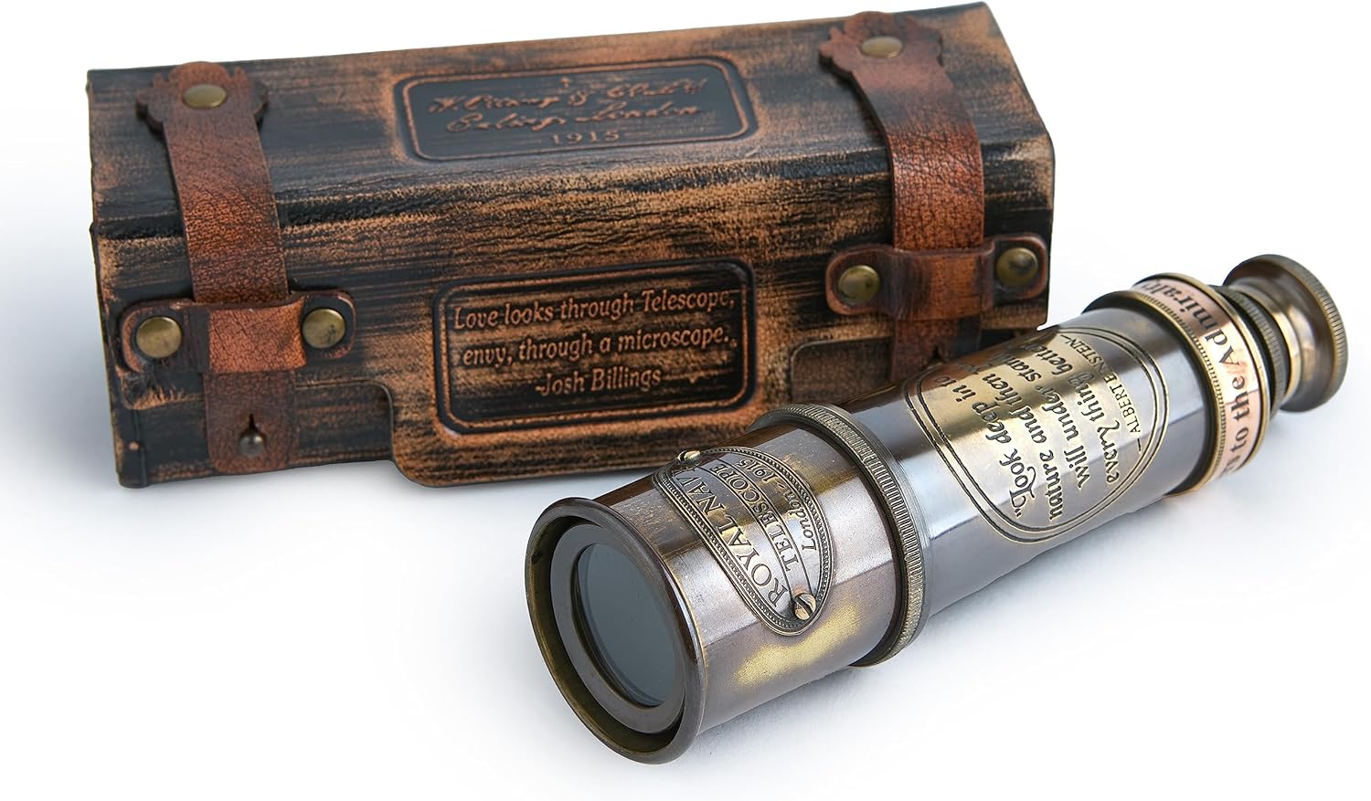 Brass Spyglass Telescope 20" view 10