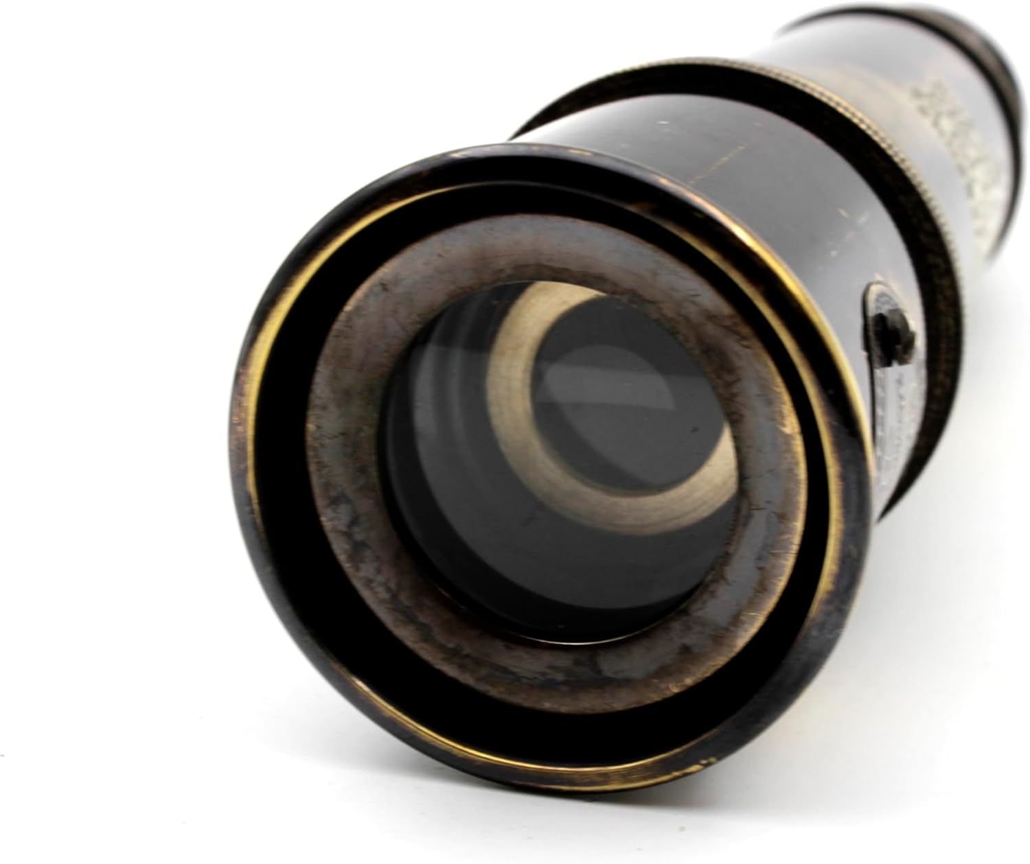 Engraved Joshua 1:9 Brass Spyglass 16" with Wooden Box view 4