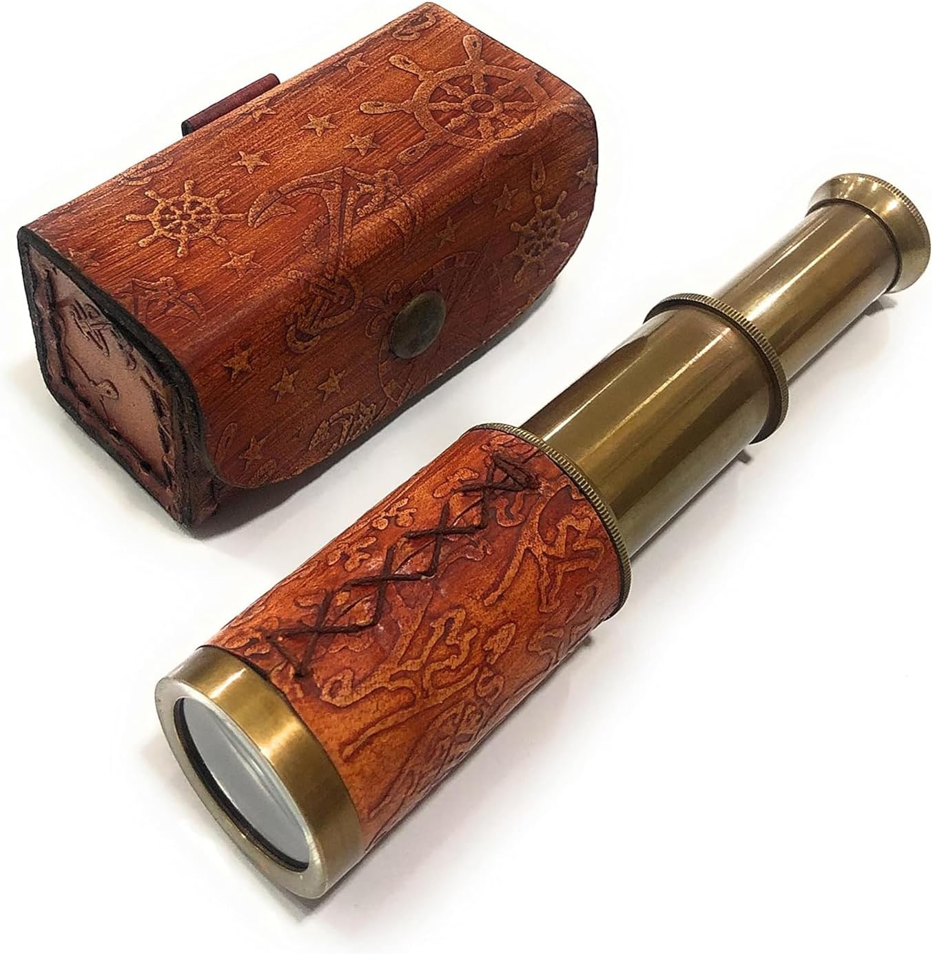 Brass Spyglass Telescope 6" for Kids view 10