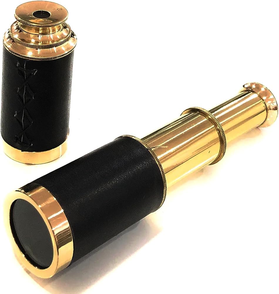 Brass Spyglass Telescope 6" for Kids view 5