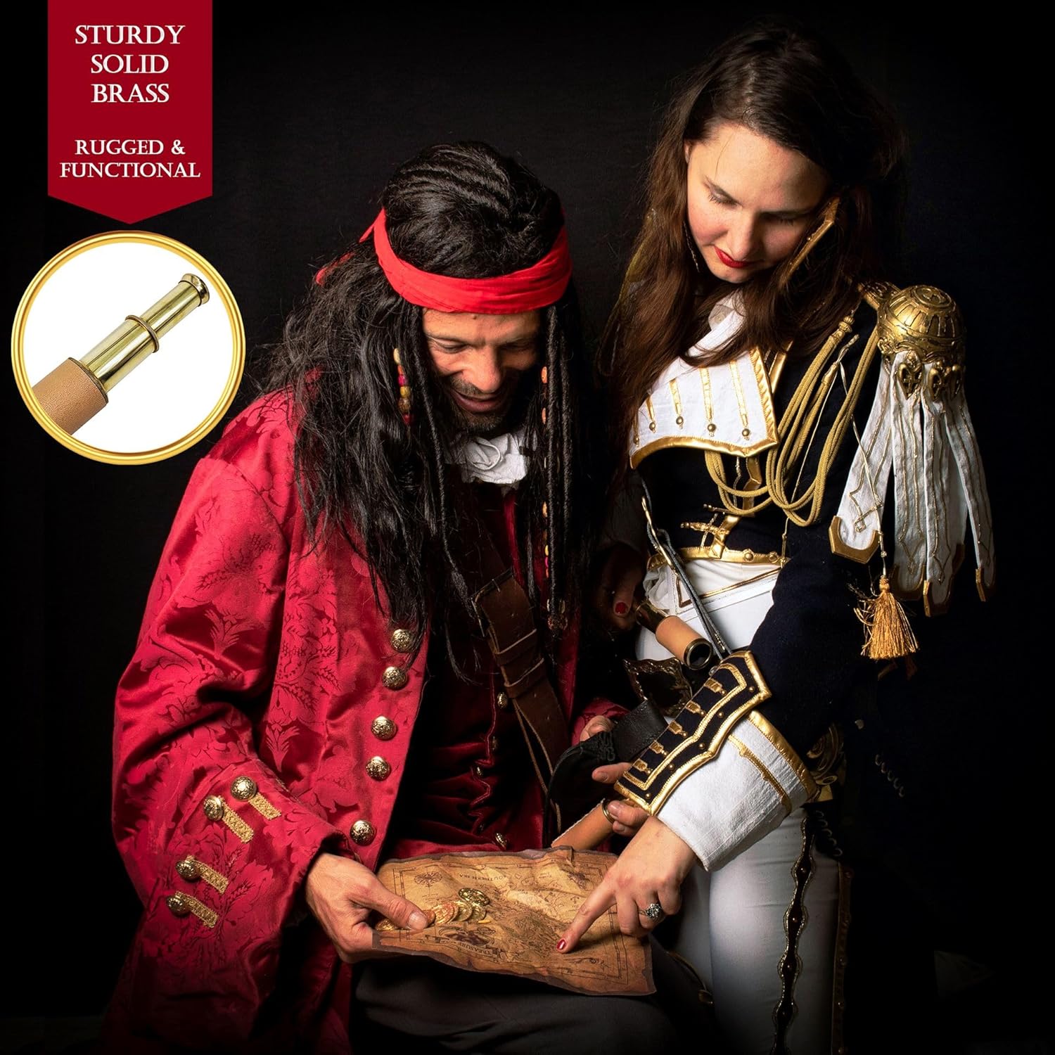 Brass Spyglass Telescope 6" for Kids view 5