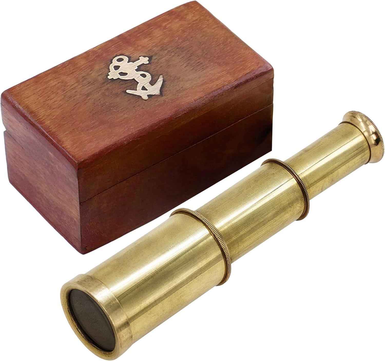 Brass Spyglass Telescope 6" for Kids view 9