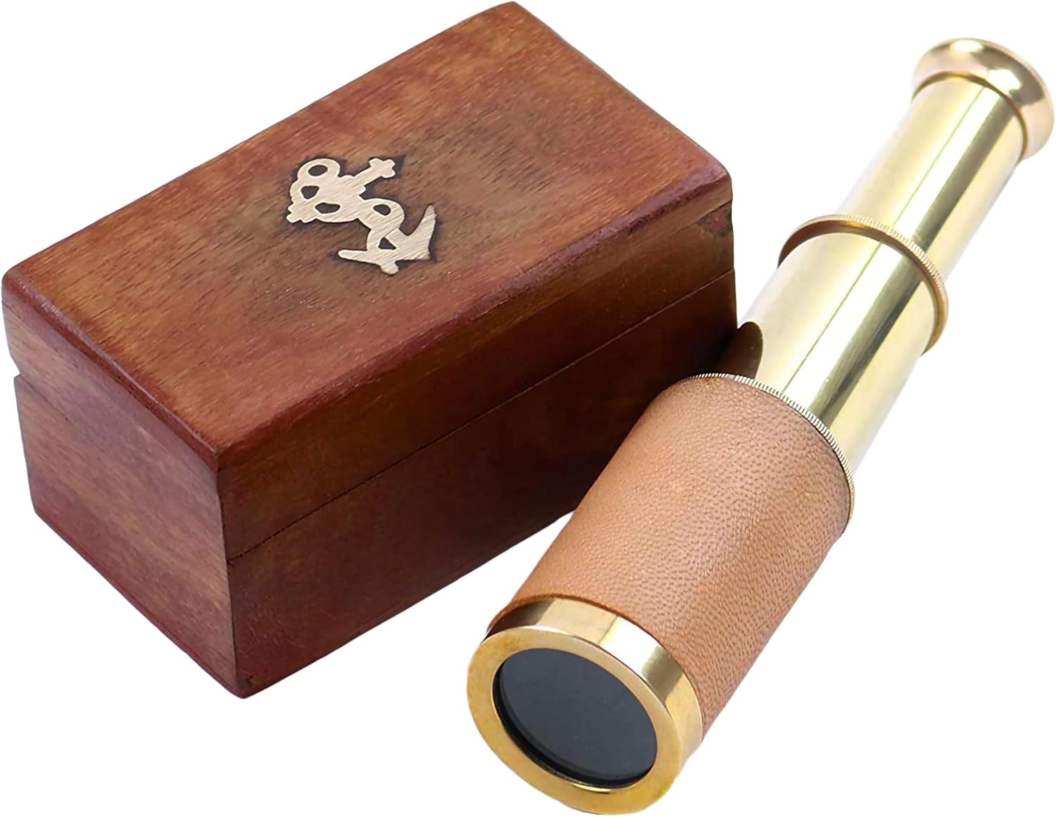 Brass Spyglass Telescope 6" for Kids view 10