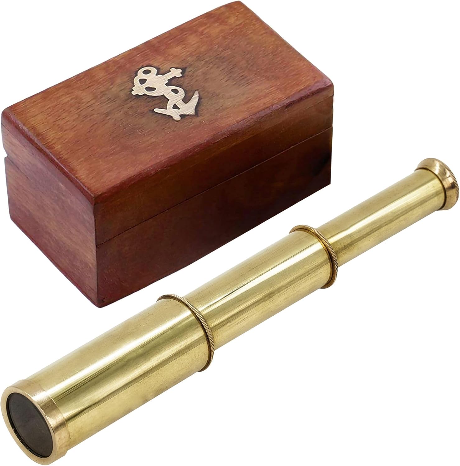 Brass Spyglass Telescope 6" for Kids view 12