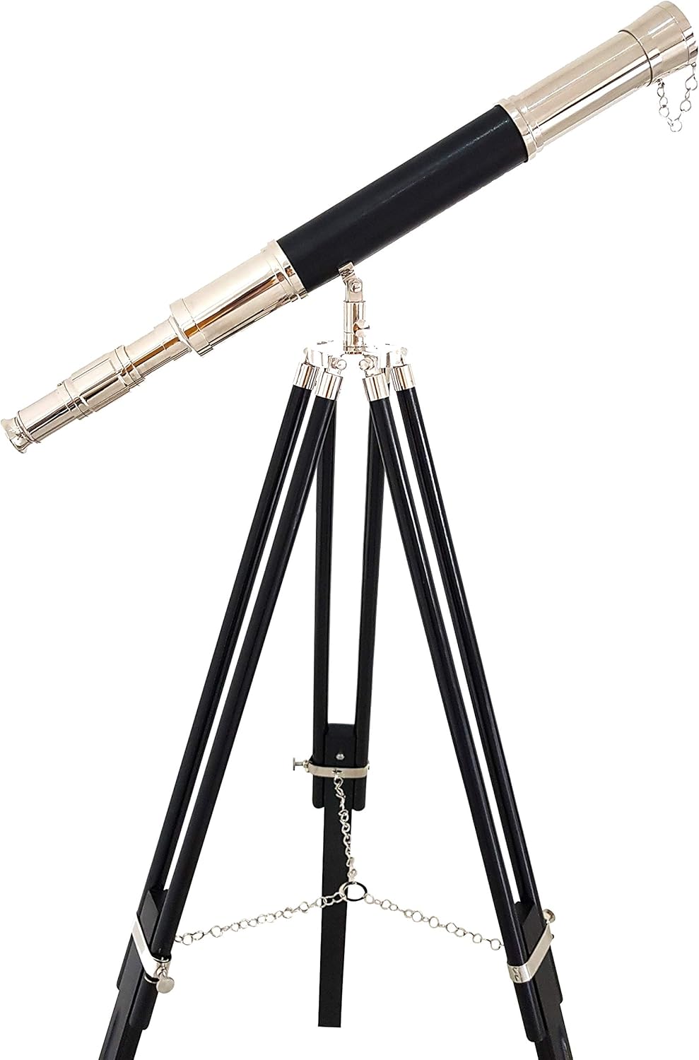 Brass Floor Standing Telescope 47" with Wooden Tripod view 8