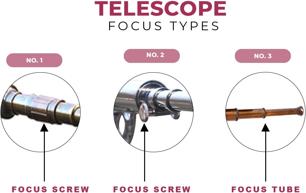 Brass Floor Standing Telescope 55" with Wooden Tripod view 8