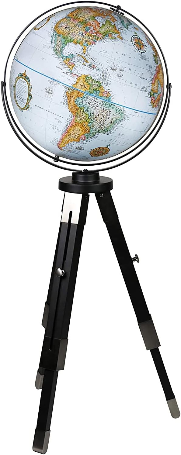 Decorative World Globe with Adjustable Black Stand view 5
