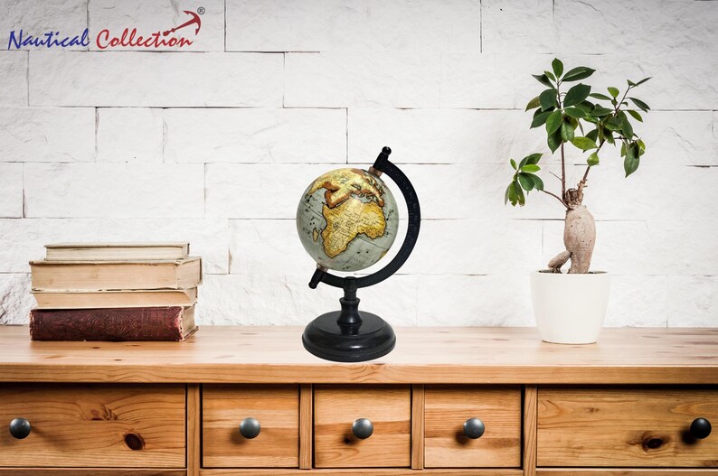 Nautical Collection Decorative Globe with Black Ring and Black Base, Variant B view 5