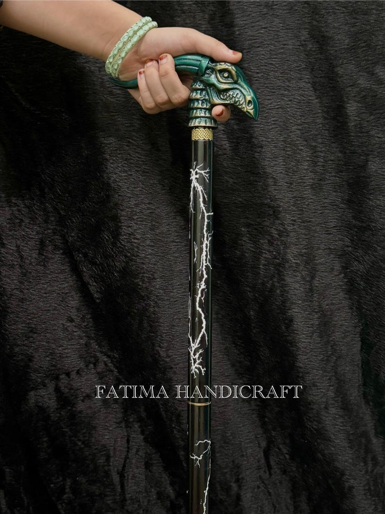 Gothic Dragon Skull Handle Walking Cane view 5