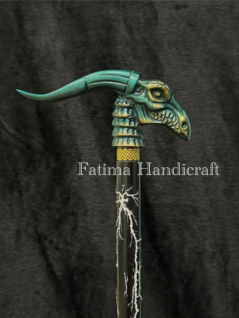 Gothic Dragon Skull Handle Walking Cane view 11