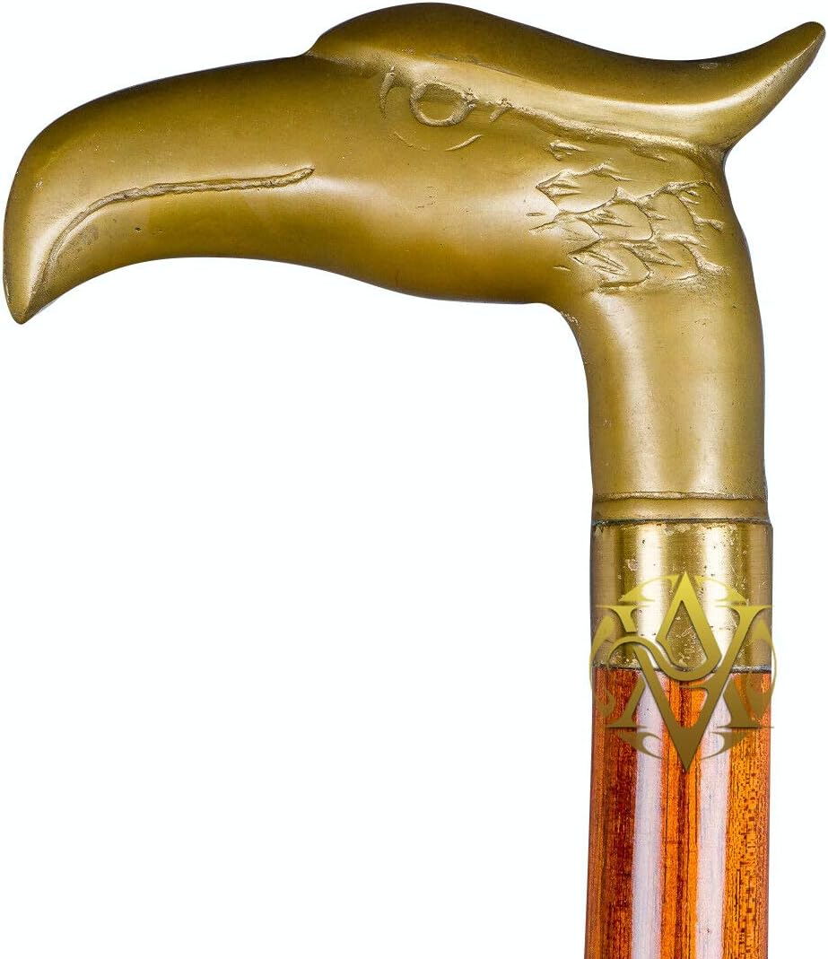 Antique Brass Duck Style Handle Walking Stick view 2