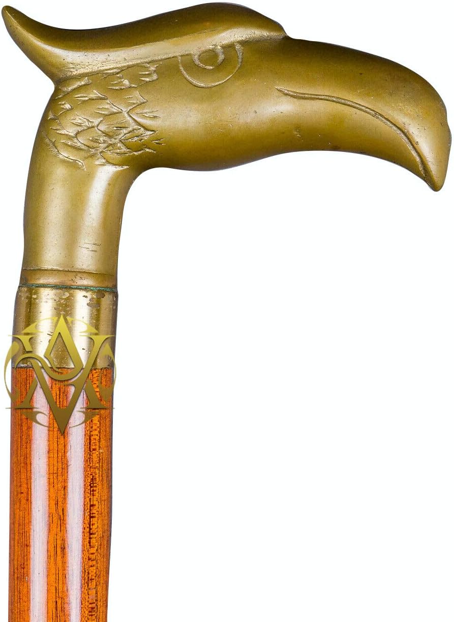 Antique Brass Duck Style Handle Walking Stick view 4