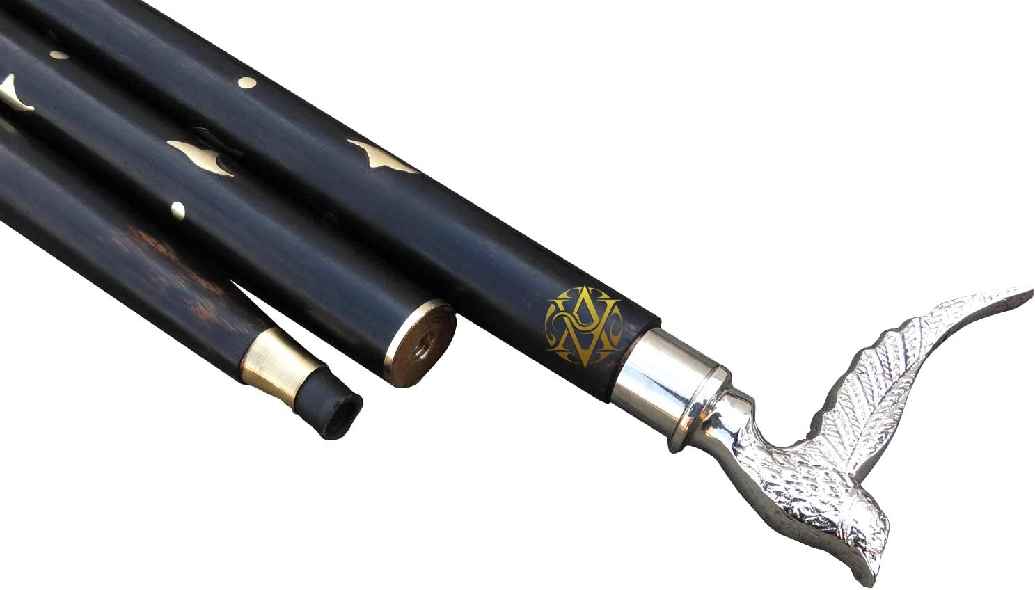 Chrome Nickel Flying Bird Handle Walking Stick view 2