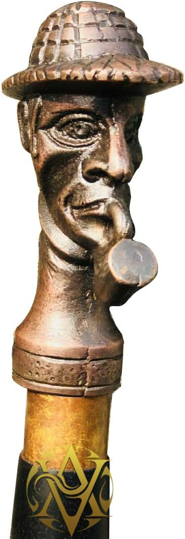 Antique Brass Nautical Handle Rosewood Walking Stick view 2